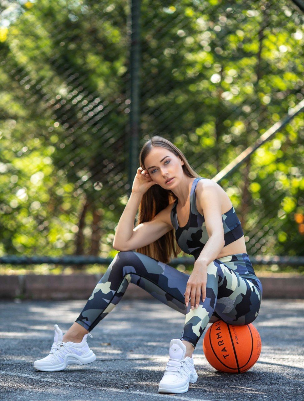 Desenli Ekstra Yüksek Bel Spor Tayt 891