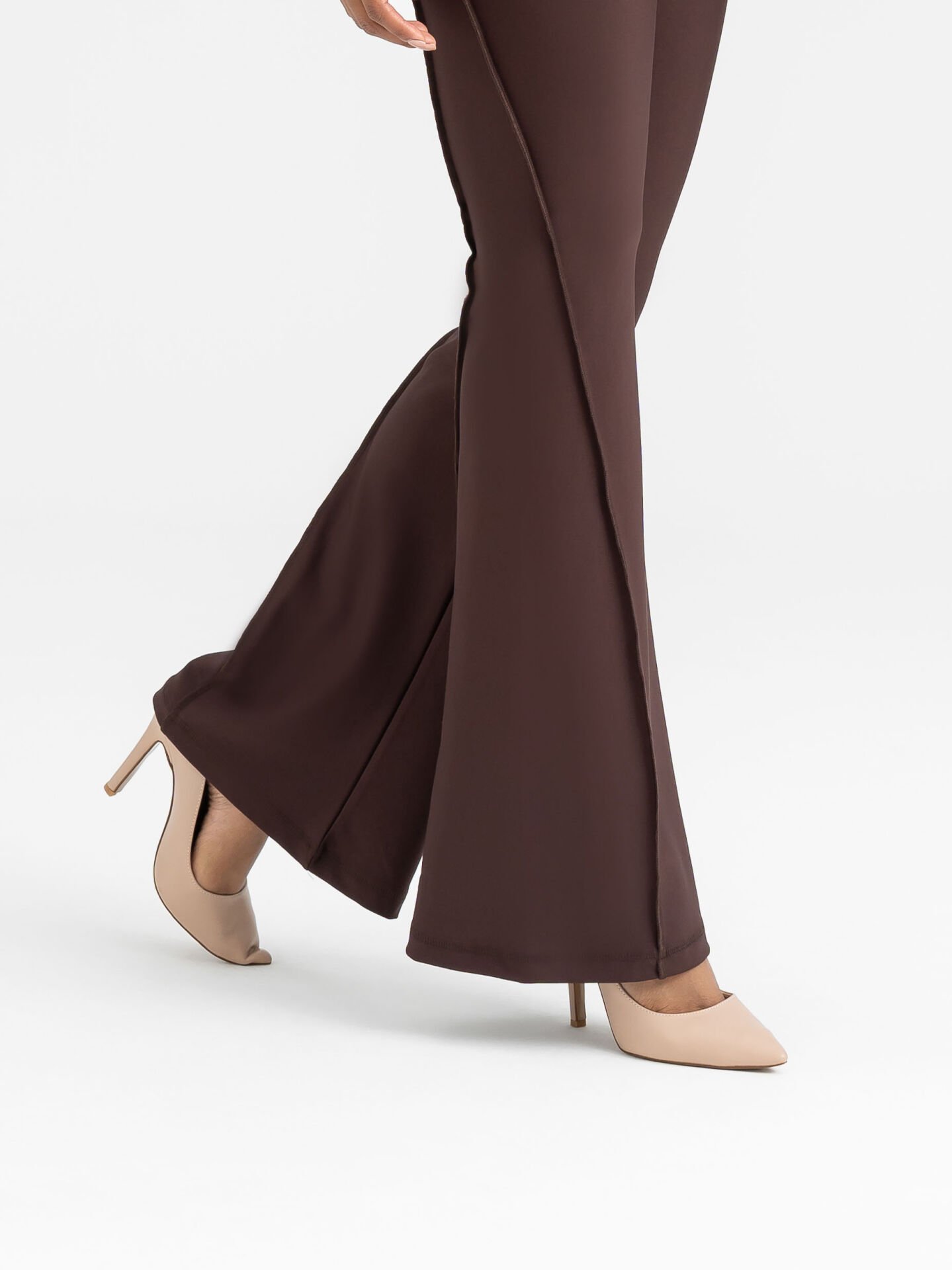 Flare Fit İspanyol Paça Tayt Kahverengi 1269