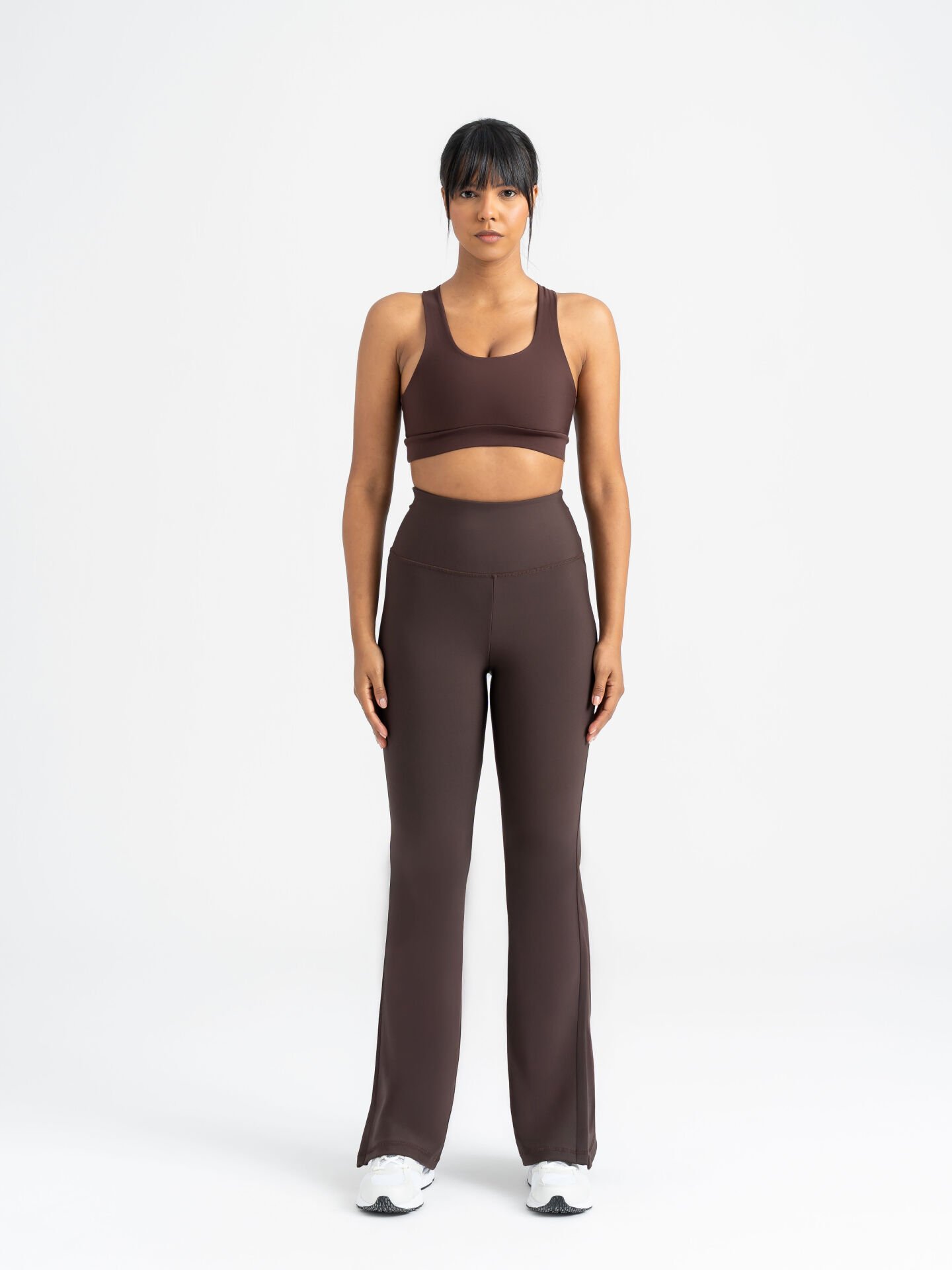 Yırtmaçlı İspanyol Paça Tayt Kahverengi 1271