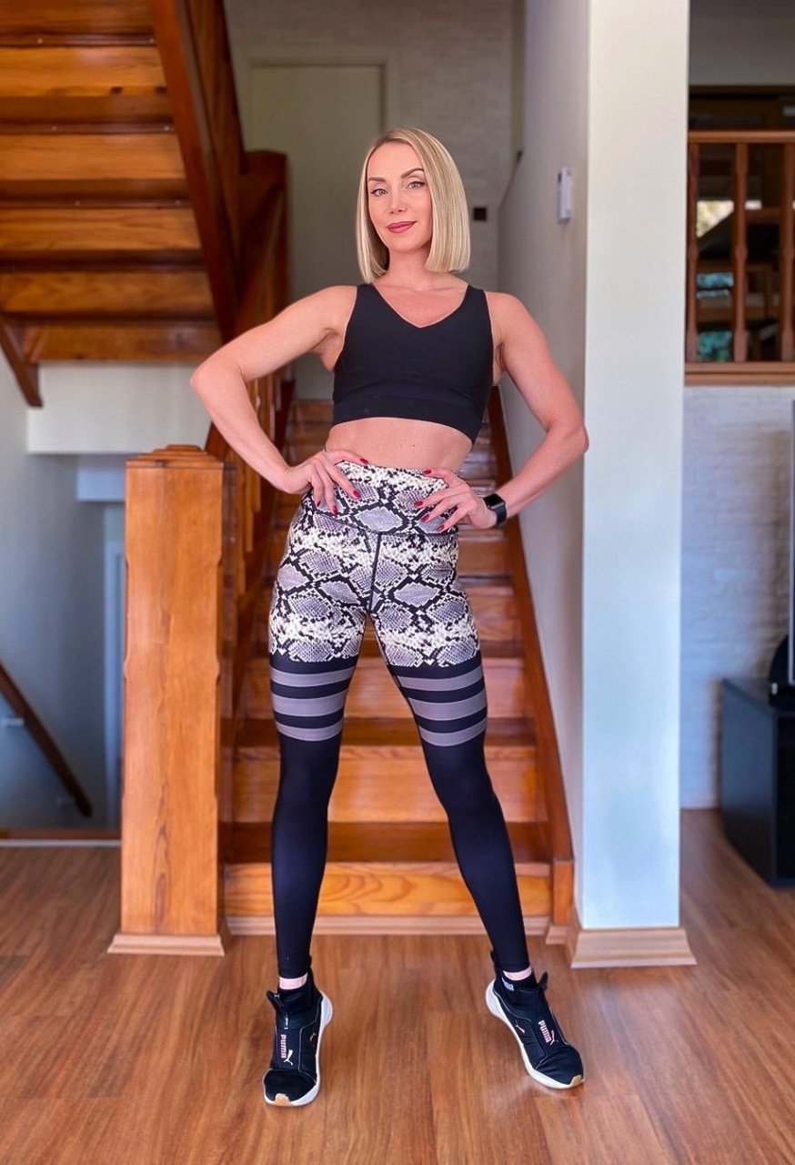 Desenli Ekstra Yüksek Bel Spor Tayt 892