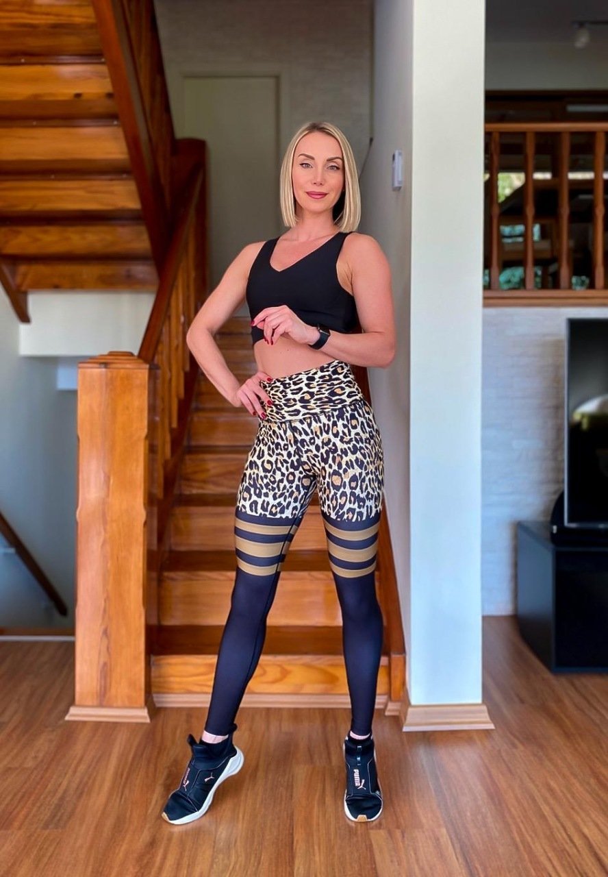 Desenli Ekstra Yüksek Bel Spor Tayt 893