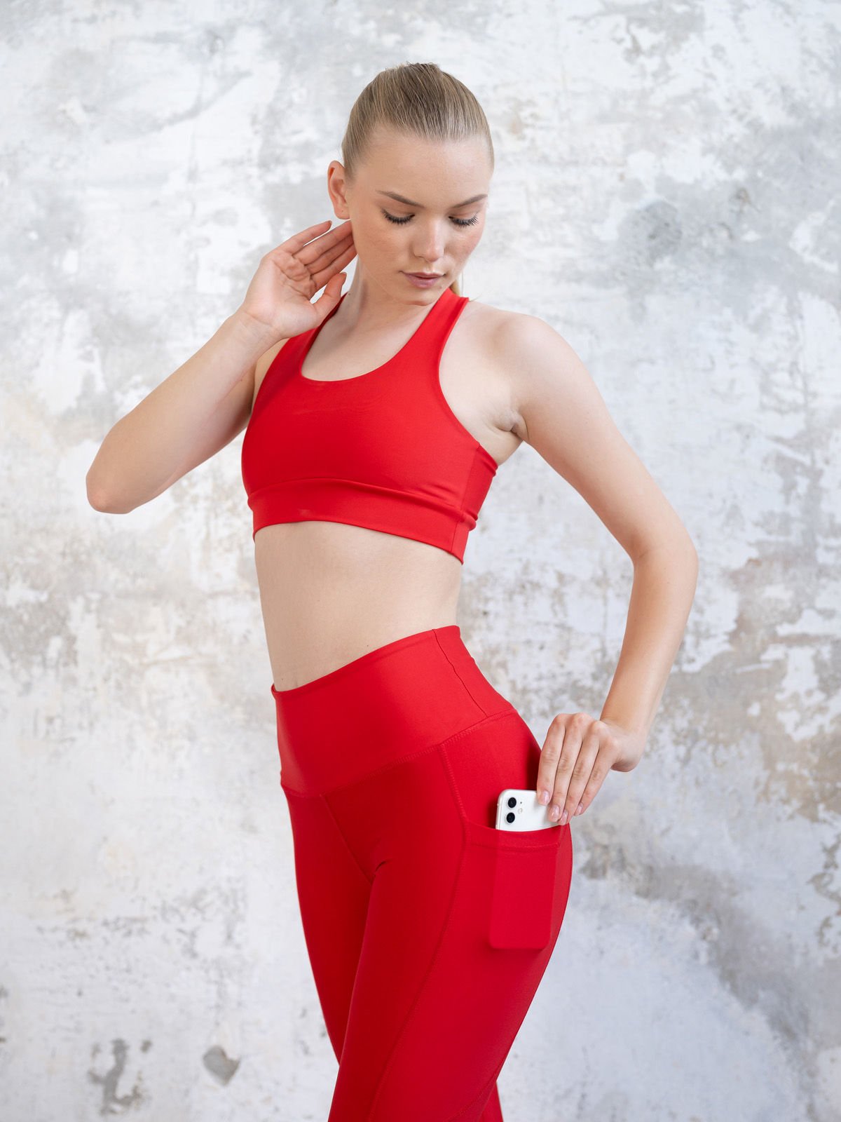 Cepli Spor Tayt Kırmızı Renk 780