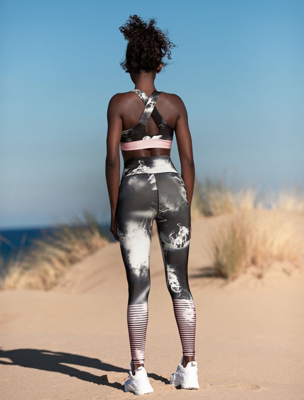 Desenli Ekstra Yüksek Bel Spor Tayt 1022