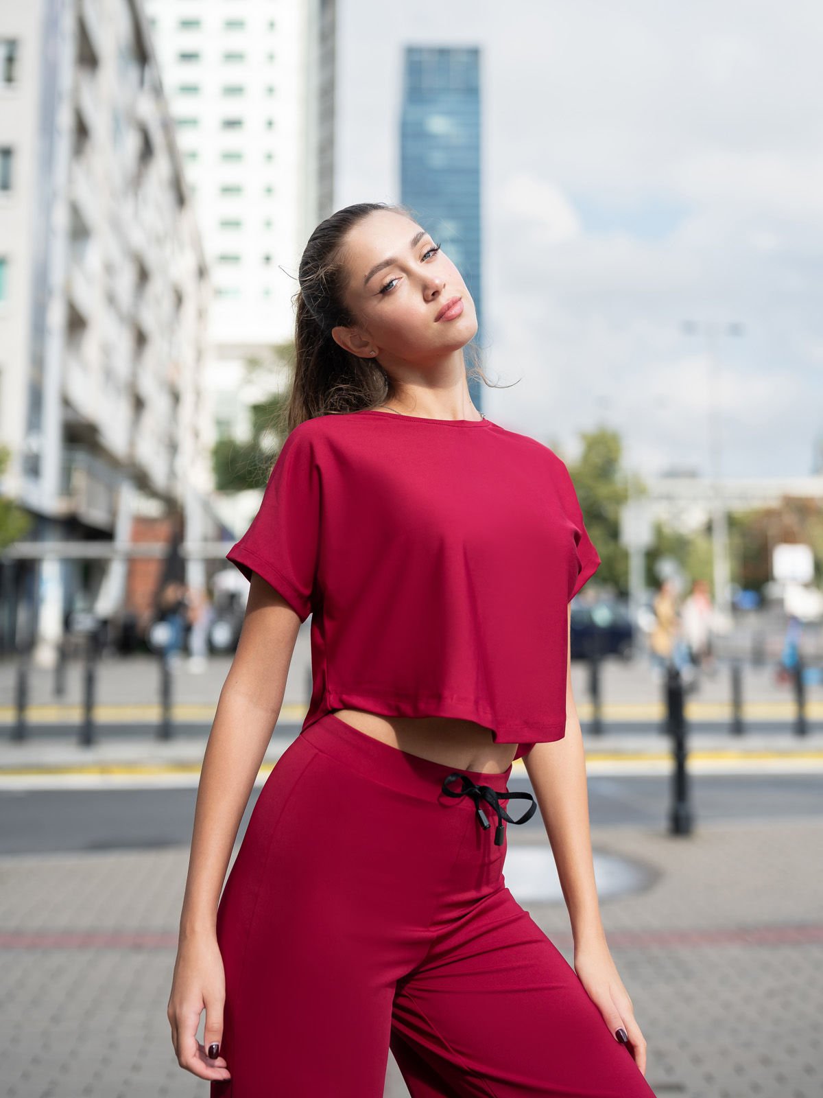 Yoga Tshirt Bordo Color 097