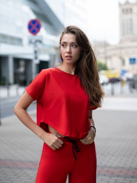 Yoga Tshirt Kırımızı Renk 099