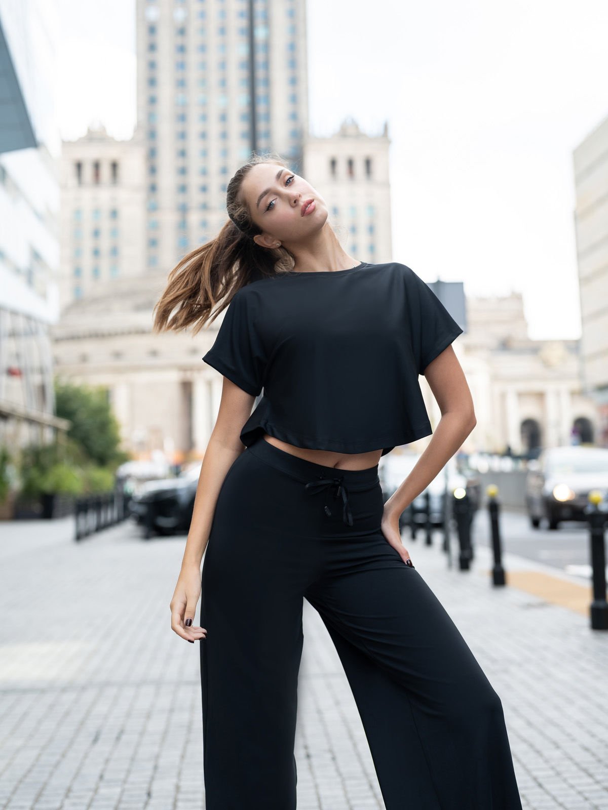 Yoga Tshirt Siyah Renk 100